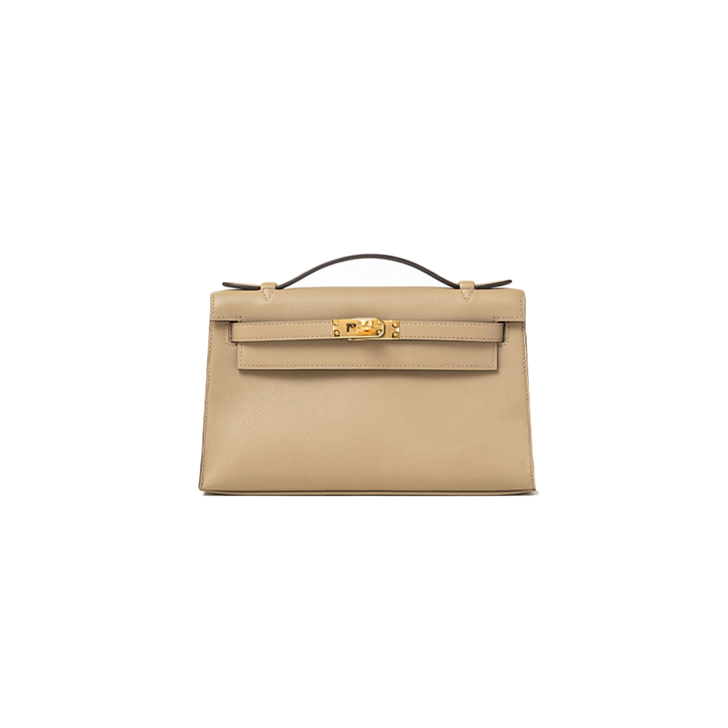 HERMÈS MASTER KELLY SWIFT BISCUIT COLOR GOLD BUCKLE (22*14*7cm) 